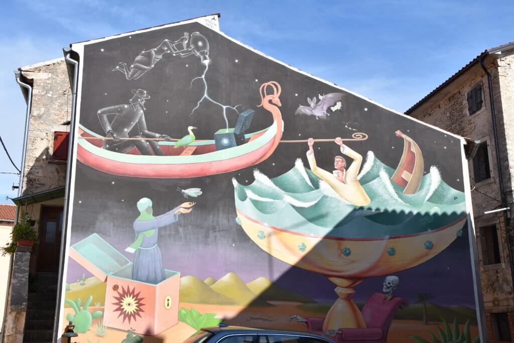 Street art nuit étoilée